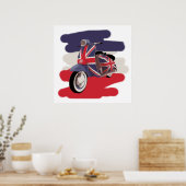 Union Jack Brit scooter Poster (Keuken)