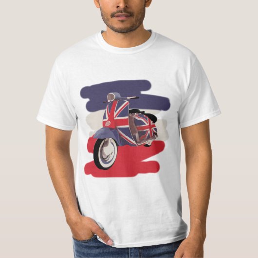 Union Jack Brit scooter T-shirt (Voorkant)