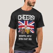 Union Jack BRITISH Cheers Brewtiful Beer T-shirt (Voorkant)