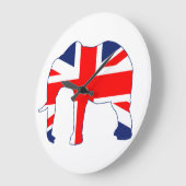 Union Jack British Elephant Clock Grote Klok (Hoek)
