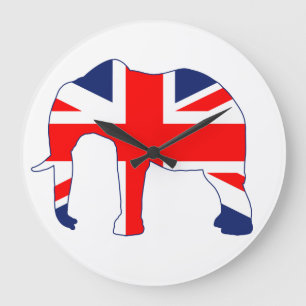 Union Jack British Elephant Clock Grote Klok