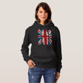 Union Jack British England United Kingdom Brushed Hoodie (Voorkant volledig)
