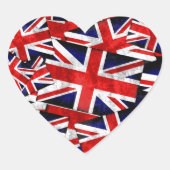 Union Jack British England Vlag Hart Sticker (Voorkant)