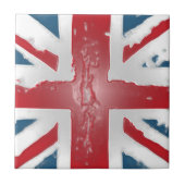 Union Jack British Flag Abstract Wax Art Tegeltje (Voorkant)