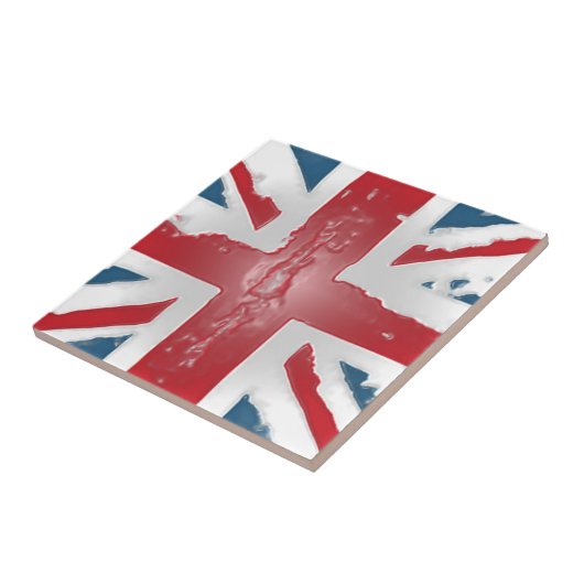 Union Jack British Flag Abstract Wax Art Tegeltje (Zijkant)