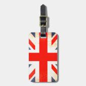 Union Jack British flag bagagelabel (Voorkant verticaal)