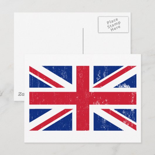 Union Jack British Flag Briefkaart (Voorkant / Achterkant)