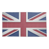 Union Jack British Flag Brushed Metal Kijk Kussensloop (Achterkant)