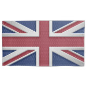 Union Jack British Flag Brushed Metal Kijk Kussensloop (Voorkant)