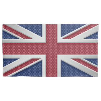 Union Jack British Flag Brushed Metal Kijk Kussensloop