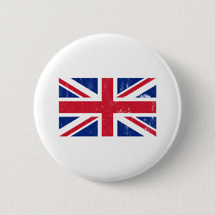 Union Jack British Flag Button