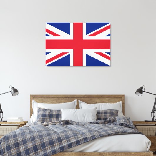 Union Jack ~ British Flag Canvas Afdruk (Insitu (Slaapkamer))