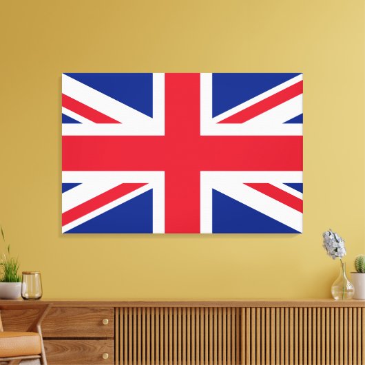 Union Jack ~ British Flag Canvas Afdruk (Insitu (Woonkamer))