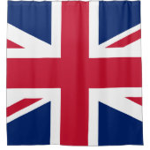Union Jack British Flag England Red White Blue Douchegordijn (Voorkant)