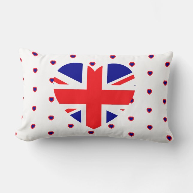 Union Jack British Flag England Red White Blue Kussen (Voorkant)