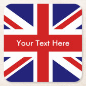 Union Jack British Flag Kartonnen Onderzetters (Voorkant)