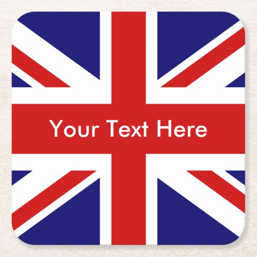Union Jack British Flag Kartonnen Onderzetters (Voorkant)