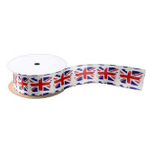 Union Jack British Flag met Grunge Satijnen Lint (Spoel)