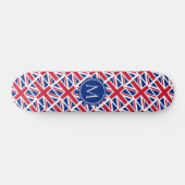 UNION JACK BRITISH Flag Patriotic Custom MONOGRAM Persoonlijk Skateboard (Horizontaal)
