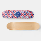 UNION JACK BRITISH Flag Patriotic Custom MONOGRAM Persoonlijk Skateboard (Horizontaal)