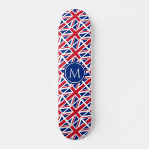 UNION JACK BRITISH Flag Patriotic Custom MONOGRAM Persoonlijk Skateboard