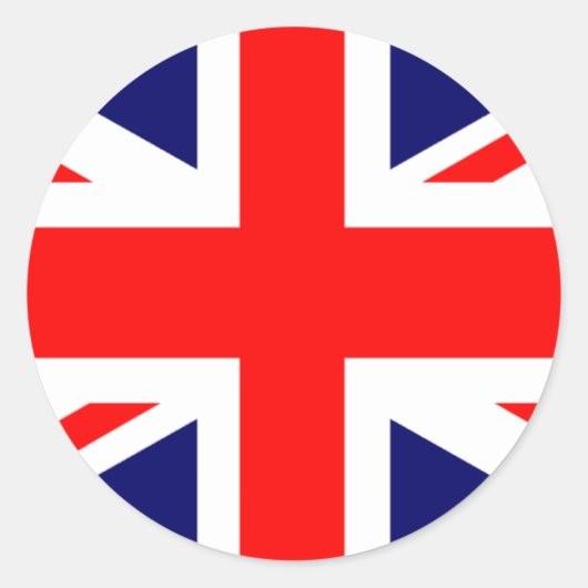 Union Jack British Flag Ronde Sticker (Voorkant)