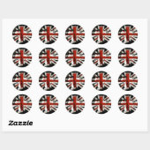 Union Jack British Flag Ronde Sticker (Vel)