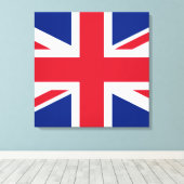 Union Jack ~ British Flag - Square Canvas Afdruk (Insitu (Houten vloer))
