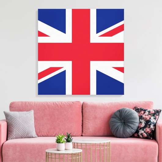 Union Jack ~ British Flag - Square Canvas Afdruk (Insitu (Woonkamer))