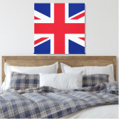 Union Jack ~ British Flag - Square Canvas Afdruk (Insitu (Slaapkamer))