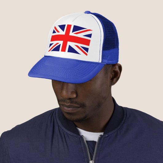 Union Jack British Flag Trucker Pet (In situ)