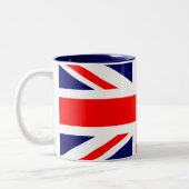 Union Jack British Flag Tweekleurige Koffiemok (Links)