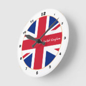 Union Jack, British Flag & United Kingdom Home Ronde Klok (Hoek)