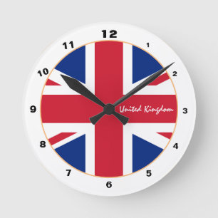 Union Jack, British Flag & United Kingdom Home Ronde Klok