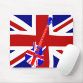 Union Jack British Guitar Art. 2 Muismat (Met muis)
