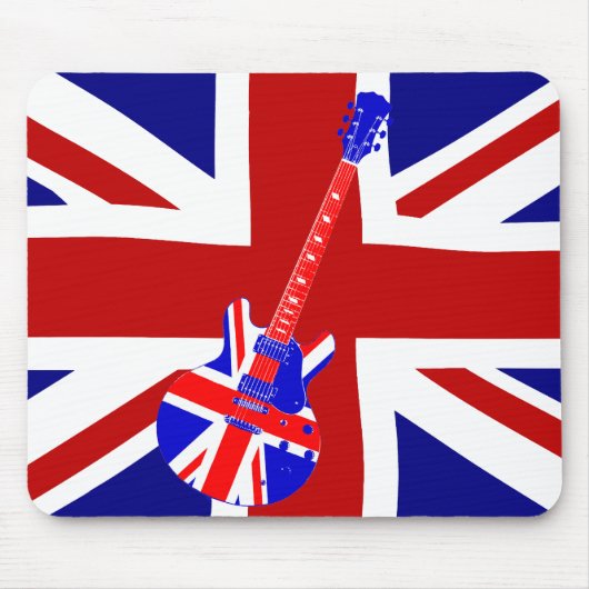 Union Jack British Guitar Art. 2 Muismat (Voorkant)