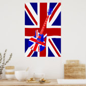 Union Jack British Guitar Art. 2 Poster (Keuken)