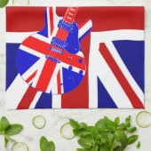 Union Jack British Guitar Art. 2 Theedoek (Gevouwen)