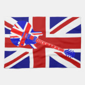 Union Jack British Guitar Art. 2 Theedoek (Horizontaal)