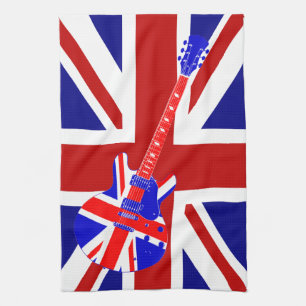 Union Jack British Guitar Art. 2 Theedoek