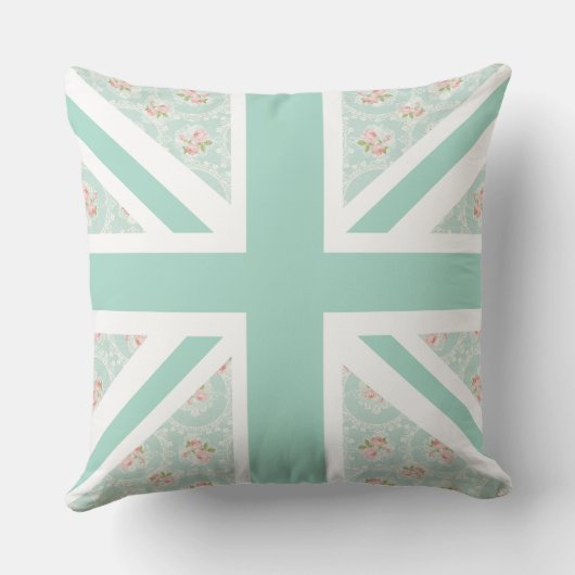 Union Jack British Roos Garden Throw Cushion Kussen (Achterkant)