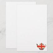 Union Jack British Teapot Briefpapier (Voorkant / Achterkant)