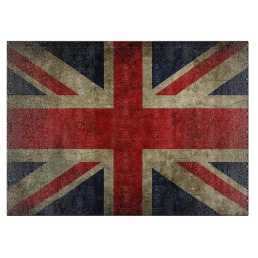 Union Jack British UK antiek grunge flag Snijplank (Voorkant)
