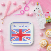 Union Jack Britse vlag Britannia Papieren Bordje (Feest)