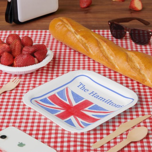 Union Jack Britse vlag Britannia Papieren Bordje (Picknick)