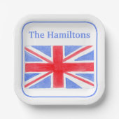 Union Jack Britse vlag Britannia Papieren Bordje (Voorkant)