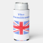 Union Jack Britse vlag Groot-Brittannië Seltzer Blikjeskoeler (Seltzer Achterkant)