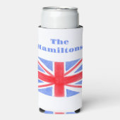 Union Jack Britse vlag Groot-Brittannië Seltzer Blikjeskoeler (Seltzer Voorkant)