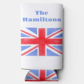 Union Jack Britse vlag Groot-Brittannië Seltzer Blikjeskoeler (Achterkant)