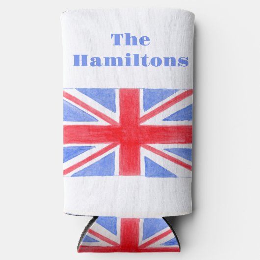 Union Jack Britse vlag Groot-Brittannië Seltzer Blikjeskoeler (Voorkant)